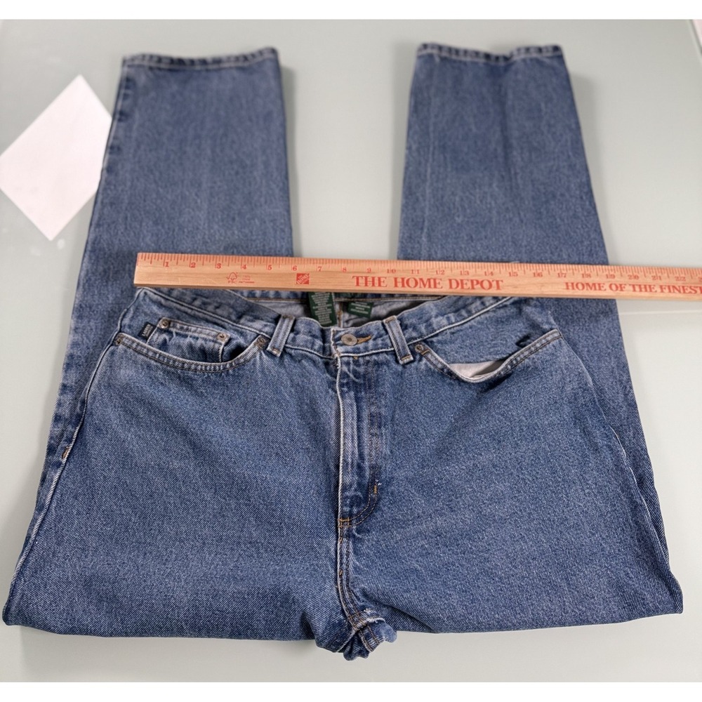 Lauren  Ralph Lauren Women's 12 100% Cotton  Straight Fit Blue Jeans MomCore - Picture 8 of 13